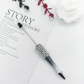 Penna con perle fai-da-te con sfumatura blu e inserti in perle e strass - Nero Gradiente Perlato