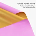 Two-tone orchid purple and gold florist wrapping paper for luxury flower bouquets - Orchid Purple + Gold