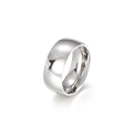 Anillo minimalista de acero de titanio de 8mm con acabado de espejo pulido plata - US 7 / Color Acero (KR43430-K)