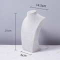 Light gray velvet necklace display bust mannequin for jewelry counter stand 25cm height - Grey Velvet H-type 25cm High