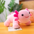 Charming pink plush axolotl stuffed animal toy in a cute resting pose for kids - Type A (Prone Position) / 26cm / Pink