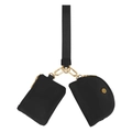 Set di pochette da polso nere versatili con borse rettangolari e semicircolari dorate - Nero e Oro