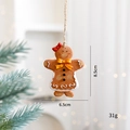 Gingerbread man ornament with red bow tie and white icing details for Christmas tree - Gingerbread Man - Yellow Bowtie