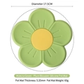 Dessous de plat en silicone fleur de cerisier vert matcha, 17,5 cm, résistant à la chaleur - 17.5cm Diamètre / Vert