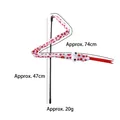 Cat teaser toy with long pole and 74cm red heart ribbon featuring snake head design - Red Spotted Large Eye Snake