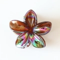 Pince à cheveux fleur irisée avec dégradé de couleurs et finition métallique brillante - #3 Jelly Irisé Dégradé