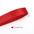 True Red 9mm satin ribbon for wedding gift boxes color code 250 with woven texture - 9mm x 100 Yards / True Red (250)