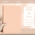 A5 light orange soft leather notebook with 160 lined pages for office use - Light Orange
