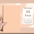 A5 light orange soft leather notebook with 160 lined pages for office use - Light Orange