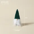 Grüner Samt-Weihnachtswichtel mit weißem Bart und warmen festlichen LED-Lichtern - Mini-Gnom ohne Licht (Dunkelgrün)