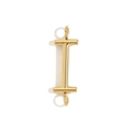Minimalist 18K gold plated stainless steel letter I shape DIY jewelry connector charm - Letter I / Gold