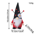 Gnomo de peluche de Halloween con tema de mariquita y medidas de tamaño y peso - Estilo Masculino de Mariquita (Barba)
