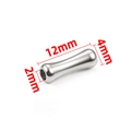 Polierte Edelstahl 12mm Bambusperle mit 2mm Loch für DIY Schmuckherstellung - 12*4*2mm / Stahlfarbe