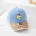 Detailed view of kids space bear baseball cap with breathable mesh and space embroidery - 52cm (3-6 Years) / Light Blue