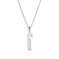 Collar zodiacal de acero inoxidable plateado con colgante Tauro en letra inglesa antigua - Tauro Plateado