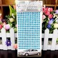 Detail of 3mm blue acrylic crystal rhinestone stickers for DIY car and craft decoration - 6mm / Aqua