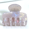 Iridescent pink holographic hair claw clip with 5-tooth design for versatile hairstyles - Holographic Pink