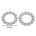 Silver geometric 37mm hammered round pendant connector for DIY jewelry making - Style 9-Large Round Hammered (3.2g)