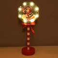 Christmas stop sign led lamp with green octagonal merry christmas santa claus panel - Green Santa Claus