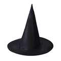Classic black oxford cloth wizard hat for Halloween costume cosplay and magic parties - Black (Size L 38*36cm)