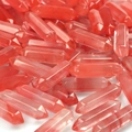 Rote Kristall-Doppelspitz-Sechskantsäulen für Yoga-Steindekoration und Zubehör - Wassermelonenrot
