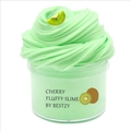 Light green fluffy kiwi slime kit in a transparent 70ml jar for kids creative play - Green Kiwi