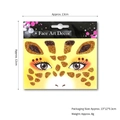 Giraffe themed glitter face paint sticker for festive party makeup decoration - Giraffe Face Art Stickers