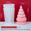 Stampo in silicone per candele natalizie SD-107 con design nordico a origami - Grande Albero di Natale Origami 7 SD-107