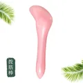 Pink resin facial massage stick with ergonomic curve design for skin lifting and scraping - Tendon Stick / Pink