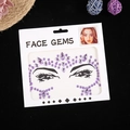 Violette Gesichtssteine Aufkleber in verschiedenen Formen für Festival-Make-up und DIY - Traumhafter Violetter Strass-Stil