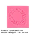 Pink baroque round frame silicone mold for DIY fondant and clay decorations - Style 1 / Pink