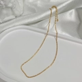 Detailed macro view of S925 sterling silver gold-plated O-chain with fine glitter texture - Gold Cauliflower Chain (45CM)