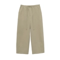 Damen Freizeithose mit Kordelzug, weitem Bein und Seitenschlitzen in Khaki-Oliv - XS / Pants
