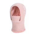 Pasamontañas rosa de punto para invierno con forro de piel sintética y bordado Team - Rosa