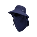 Cappello da sole blu scuro con maschera rimovibile e protezione collo per pesca e outdoor - Blu navy