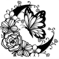 Moon Butterfly Pattern