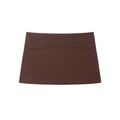 Minimalist dark brown short skirt with clean seams and invisible side zipper detail - XS / Dark Brown