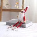 Gnomo natalizio di peluche rosso e beige con barba e altezza di 35 cm - Stile Gamba Lunga Rosso / 10x35cm