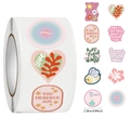 Detailed view of 0.89 inch round reward stickers with cute illustrations and quotes - Jjt028 Danish Pink (10 Images 500 Sheets/roll)