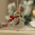 Vintage snowman resin pendant with red scarf for Christmas tree decoration, 6.5cm height - Snowman with Orange Hat
