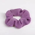 Elegant purple organza scrunchie with iridescent laser finish on a white background - Purple Solid Gauze