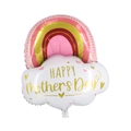Ballon arc-en-ciel et nuage avec texte Happy Mother's Day au fini doré élégant - Nuage Arc-en-ciel Fête des Mères