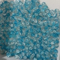 Blue and transparent 10mm cracked glass beads for DIY jewelry and beaded bracelets - 10mm / Aqua Blue
