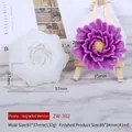 Detaillierte 3D-Pfingstrosen-Silikonform mit violettem Blumen-Kerzen-Fertigprodukt - Pfingstrose ZW-302