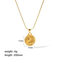 Dimensions détaillées du collier avec pendentif Verseau plaqué or 18 carats et longueur - Verseau (TN3177-10)
