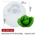 Succulent cactus silicone mold SX-ZW-145 for DIY candles and aromatherapy soap making - Succulent Mold (ZW-145) / White