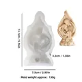Silikonform Heilige Familie Engel für Kerzen und Gipsfiguren, Größe 13,1x7,5x3,3 cm - Familie - Halb-3D