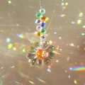 Regenboog kristallen zonnebloem suncatcher voor raamdecoratie in diverse kleuren - Enkele Bloem Kleurrijk