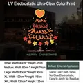 Golden star Christmas tree static window sticker showing various size specifications - Small / Sduv-463