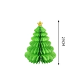 Green 29CM honeycomb paper Halloween tree centerpiece with a golden glitter star top - Multi-layered Christmas Tree / 29CM / Grass Green
